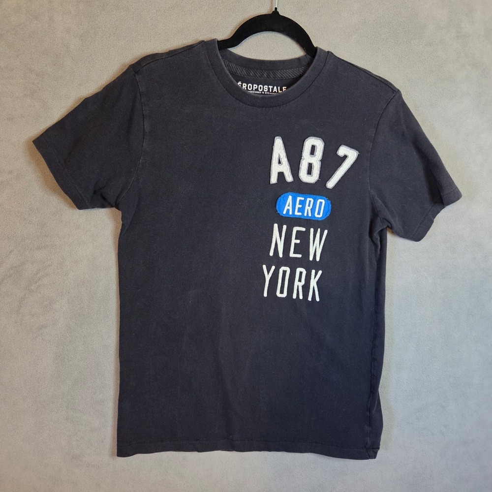 Aeropostale Graphic Tee Women's Small A87 Aero New York Embroidered Y2K Indie